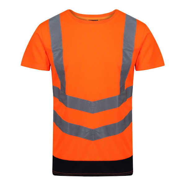 Regatta Pro Hi-Vis kortärmad T-shirt XL orange/marinblå Orange/Navy XL