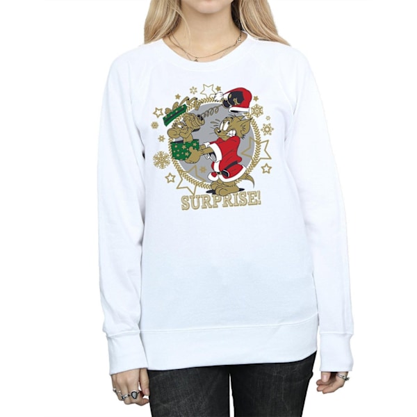 Tom And Jerry Dam/Damer Jul Överraskning Sweatshirt M Vit White M