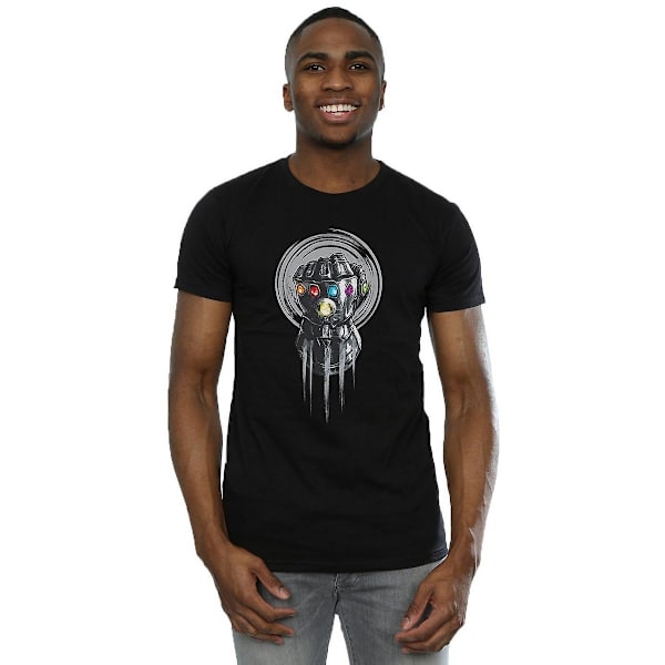 Avengers Infinity War Herr Gauntlet Bomull T-shirt XL Svart Black XL
