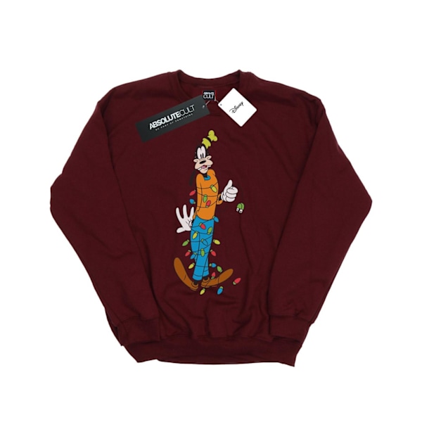 Disney Girls Goofy Julbelysning Sweatshirt 12-13 År Bourgogne Burgundy 12-13 Years