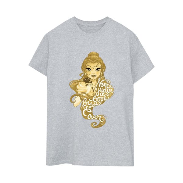 Disney Dam/Damer Skönheten och Odjuret Döm Aldrig Bomullspojkvän T-shirt Sports Grey XXL