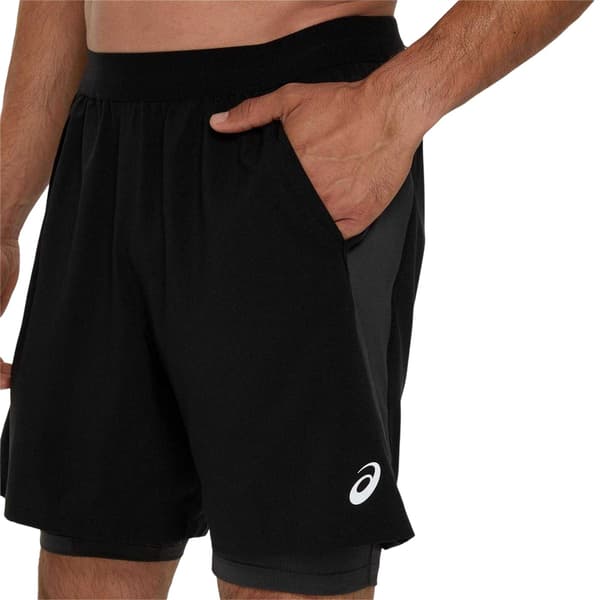 Asics Herr 2 i 1 Löparshorts L Svart/Grå Black/Grey L