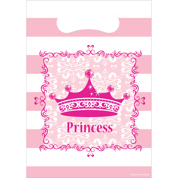 Creative Converting Princess Royalty Party Bags (Paket om 8) Pink/White One Size