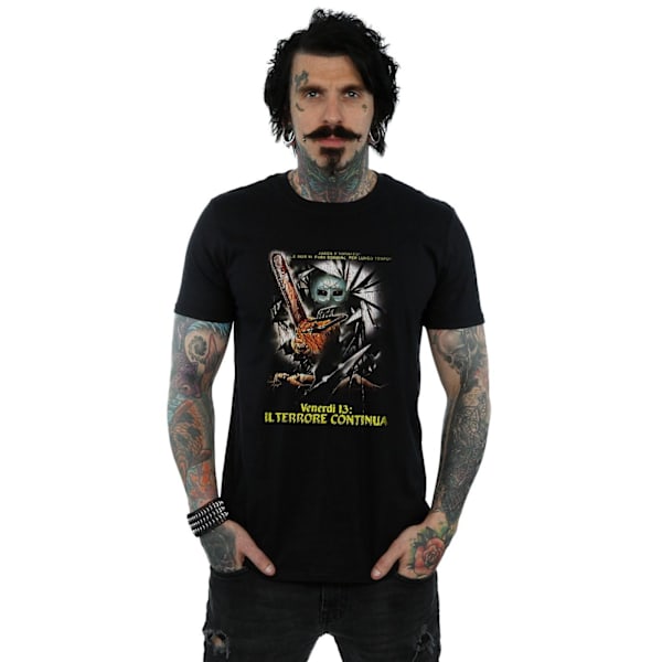 Fredagen den 13:e Herr Italiensk Filmaffisch T-shirt XXL Svart Black XXL