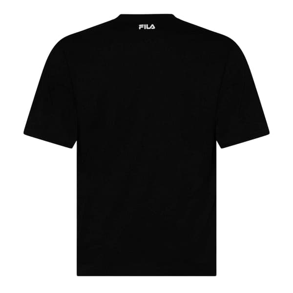 Fila Harrison Logotyp T-shirt i Bomull för Herr M Svart Black M