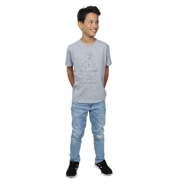 Looney Tunes Boys Bugs Bunny A Wild Hare T-Shirt 5-6 år Spor Sports Grey 5-6 Years