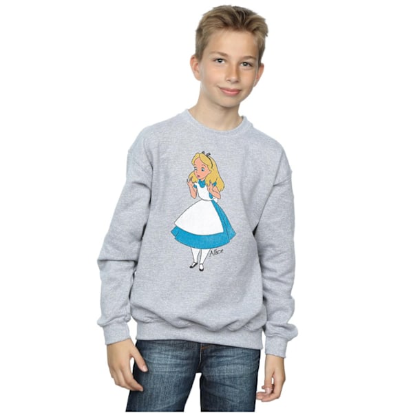 Disney Boys Alice In Wonderland Classic Alice Sweatshirt 5-6 år Sports Grey 5-6 Years