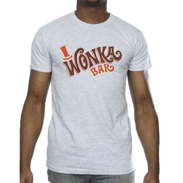 Willy Wonka Bar Logo T-shirt S Sports Grey för män Sports Grey S