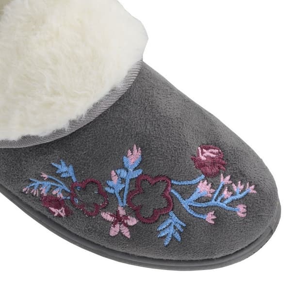 Sleepers Dam Clare Blommiga Tofflor 3 UK Grå Grey 3 UK