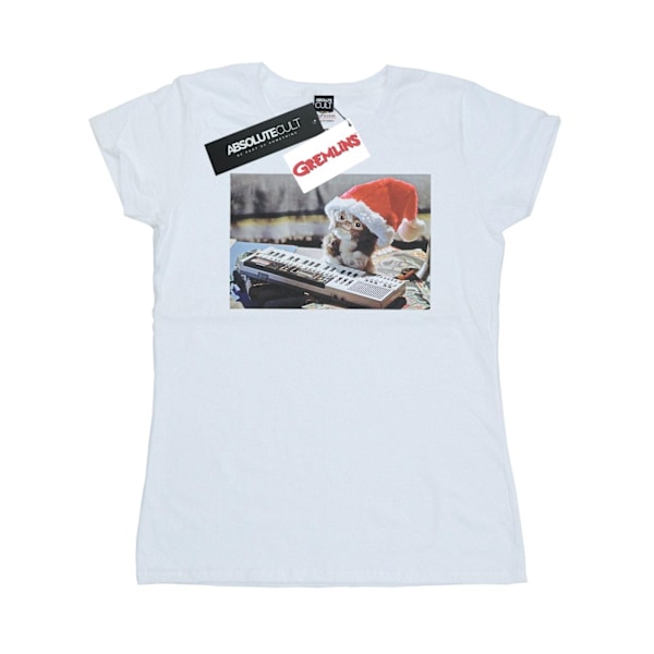 Gremlins Dam/Kvinnor Mogwai Julhatt Bomull T-shirt L Vit White L