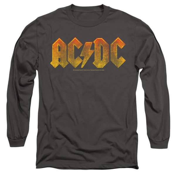 AC/DC Unisex Vuxen Gradient Logo T-Shirt M Kolgrå Charcoal M