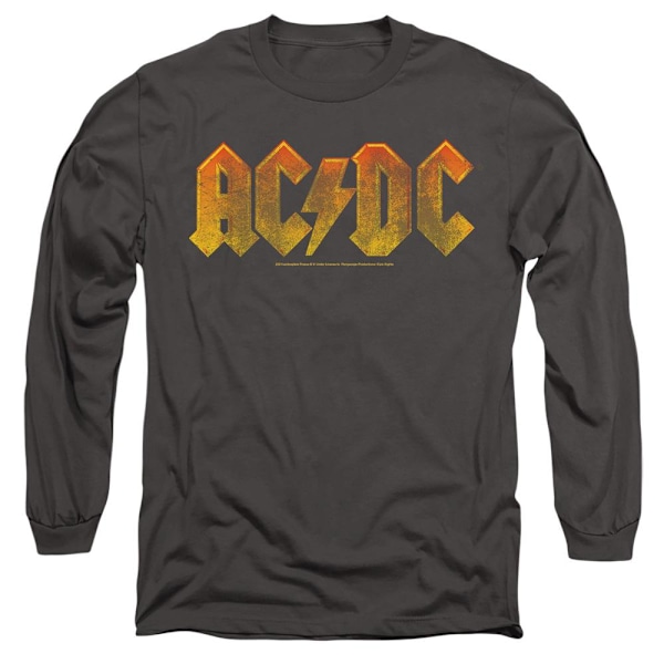 AC/DC Unisex Vuxen Gradient Logo T-Shirt S Kolgrå Charcoal S