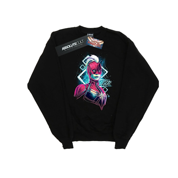 Marvel Herr Captain Marvel Neon Warrior Sweatshirt M Svart Black M