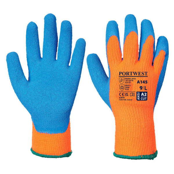 Portwest A145 Grip-handskar L Orange/Blå Orange/Blue L