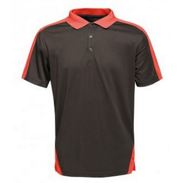 Regatta Contrast Coolweave Pique Poloskjorta 2XL Svart/Klassisk Röd Black/Classic Red 2XL