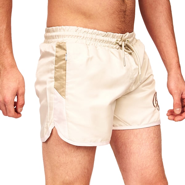 Crosshatch Barli badshorts för män XL Stone Stone XL