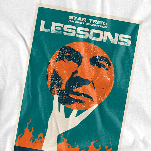 Star Trek Unisex Vuxen The Next Generation Säsong 6 Avsnitt 19 White L