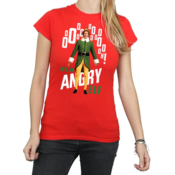 Elf Dam/Damer Angry Elf Bomull T-shirt XL Röd Red XL