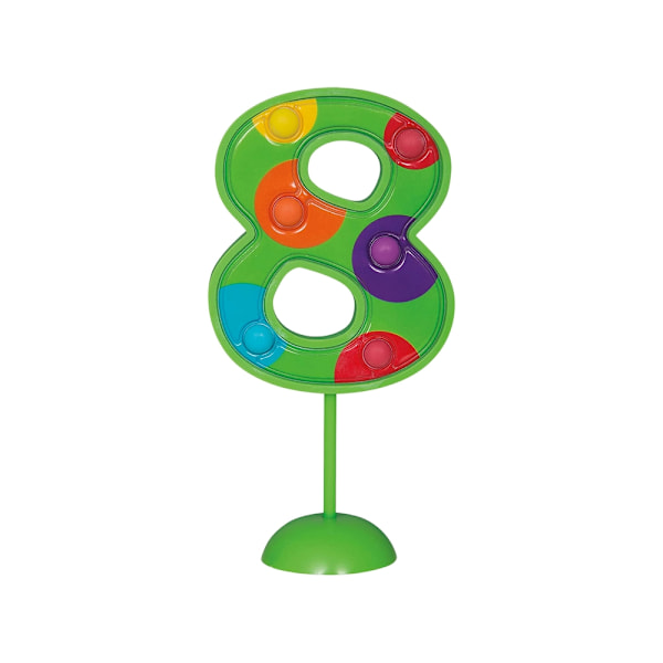 Unique Party Nummer 8 Blinkande Tårtdekoration One Size Grön Green One Size