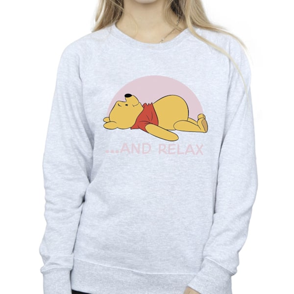 Disney Dam/Kvinnor Winnie The Pooh Relax Sweatshirt M Sports Sports Grey M