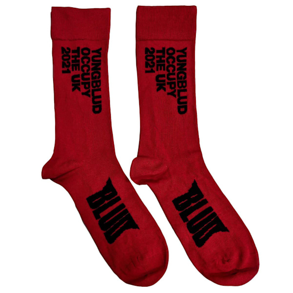 Yungblud Unisex Adult Occupy The UK Socks 7 UK-11 UK Röd Red 7 UK-11 UK