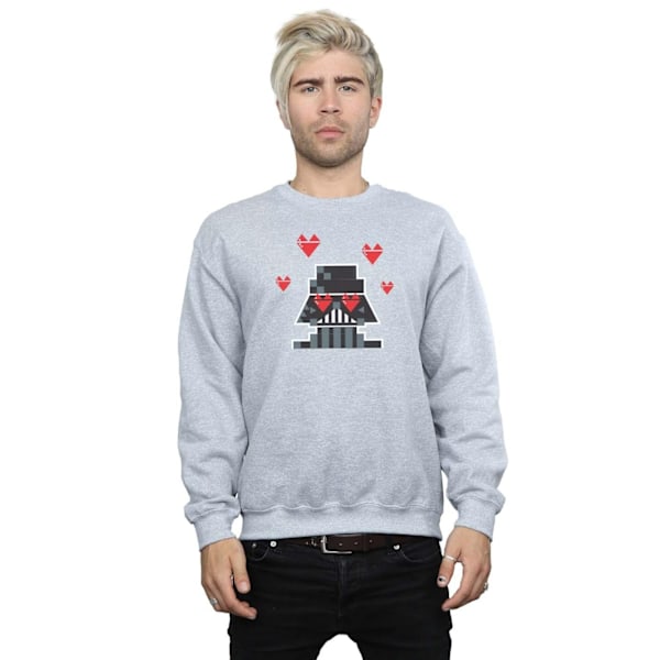 Star Wars Mens Valentines Vader In Love Sweatshirt S Sports Grå Sports Grey S