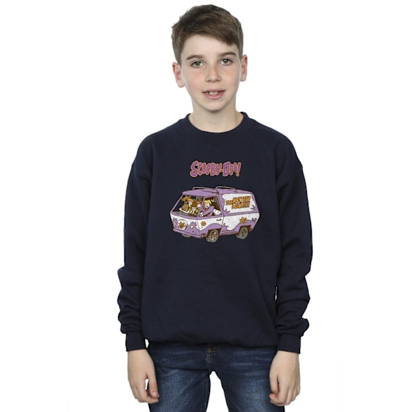 Scooby Doo Boys Mystery Machine Van Sweatshirt 12-13 år Marinblå Navy Blue 12-13 Years
