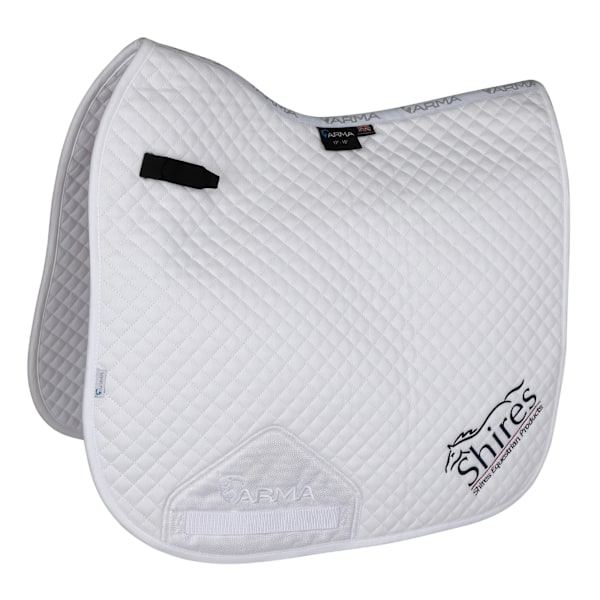 Shires ARMA Logo Hästdressyrschabrak 17cm - 18cm Vit White 17cm - 18cm