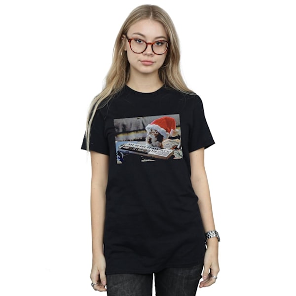 Gremlins Dam/Damer Mogwai Julhatt Bomull Boyfriend T- Black 4XL