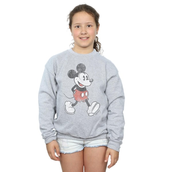 Disney Girls Mickey Mouse Walking Sweatshirt 9-11 år Sport Sports Grey 9-11 Years