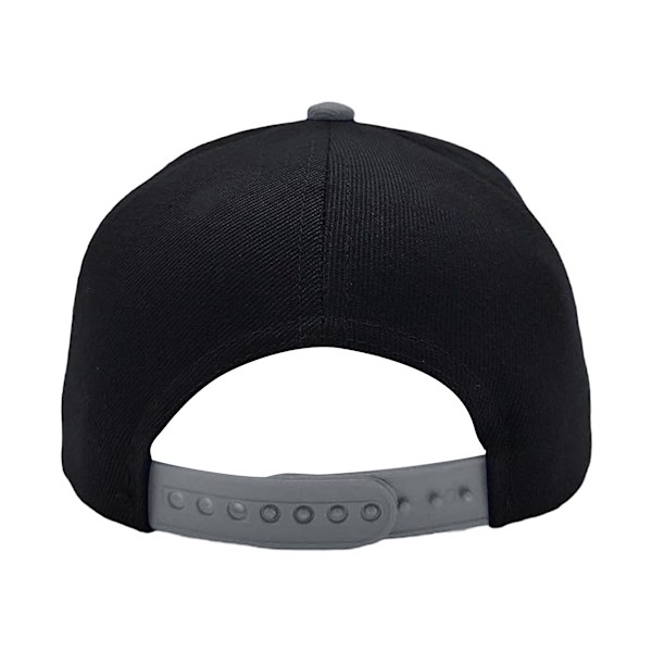 Beechfield Unisex Original Flat Peak Snapback Cap One Size Blac Black/Light Grey One Size