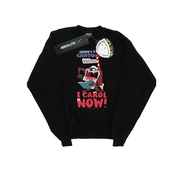 Looney Tunes Flickor Taz I Carol Now Sweatshirt 7-8 År Svart Black 7-8 Years