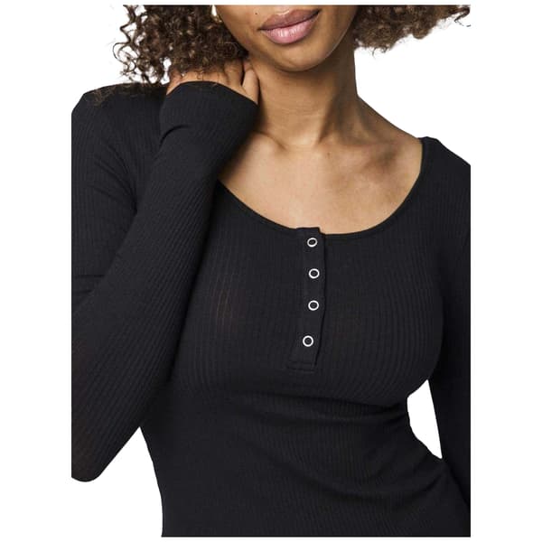 Pieces Dam Ribbad Topp M Svart Black M