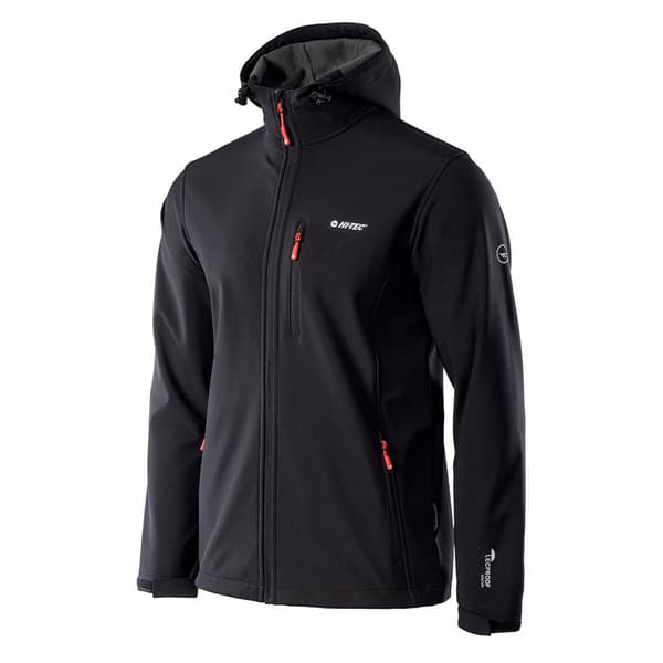 Hi-Tec Herr Caen Soft Shell Jacka L Svart/Kryddorange Black/Spice Orange L