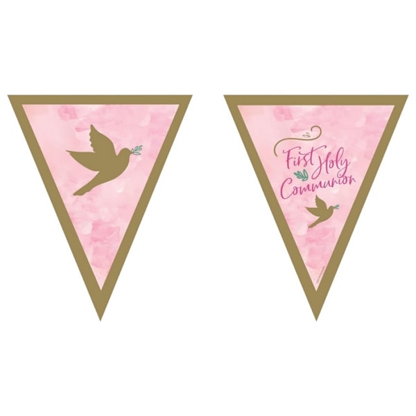 Amscan Första Kommunion Flagga Banner One Size Rosa Pink One Size