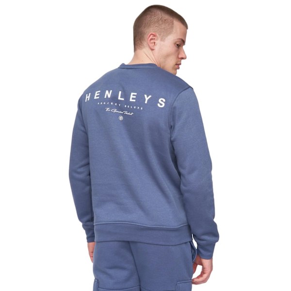 Henleys Mens Moorehen Crew Neck Sweatshirt L Deep Blue Deep Blue L