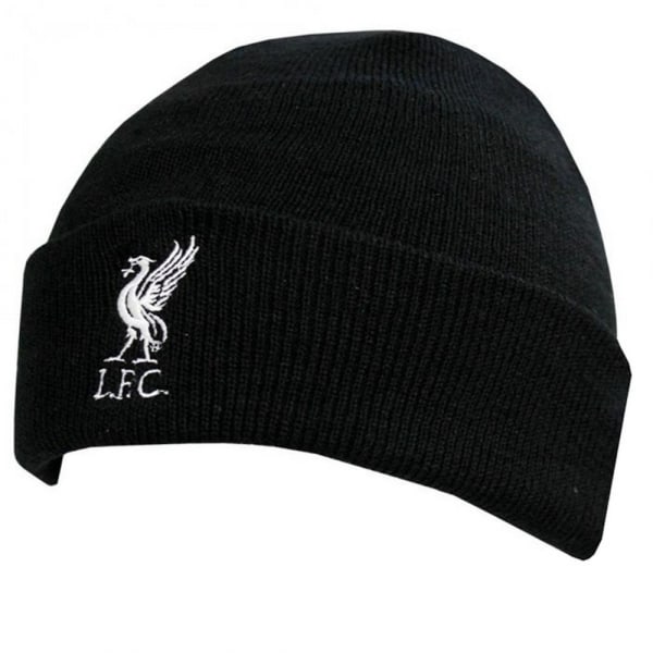 Liverpool FC officiella manschettstickad mössa One Size Svart Black One Size