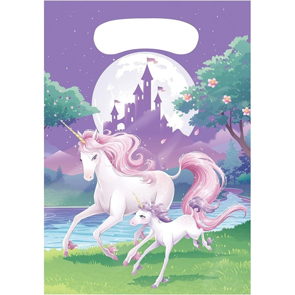 Creative Converting Unicorn Fantasy Party Bags (paket med 8) En Purple/Green/White One Size
