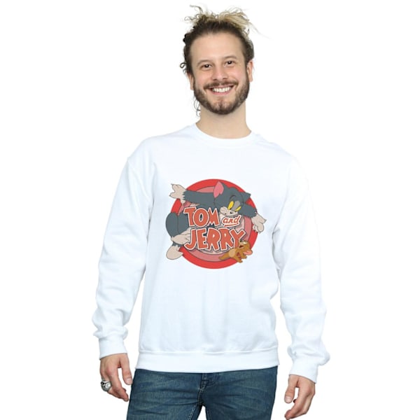 Tom och Jerry Classic Catch Sweatshirt för män M Vit White M