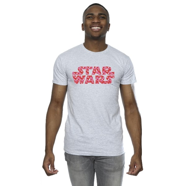 Star Wars T-shirt för män med hjärtlogotyp XL Sports Grey Sports Grey XL