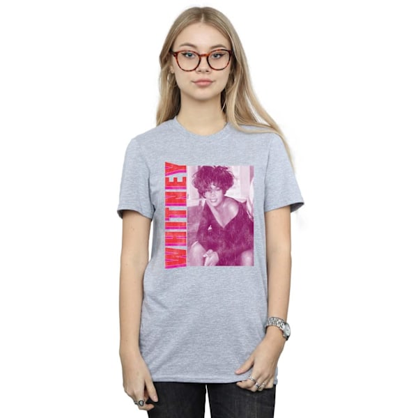 Whitney Houston Dam/Kvinnor Whitney Pose Bomull Boyfriend T-S Sports Grey M