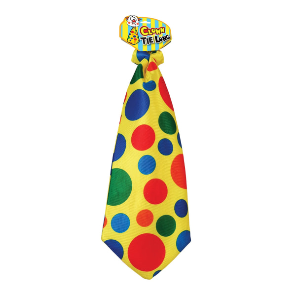Bristol Novelty Long Clown Tie One Size Gul Yellow One Size
