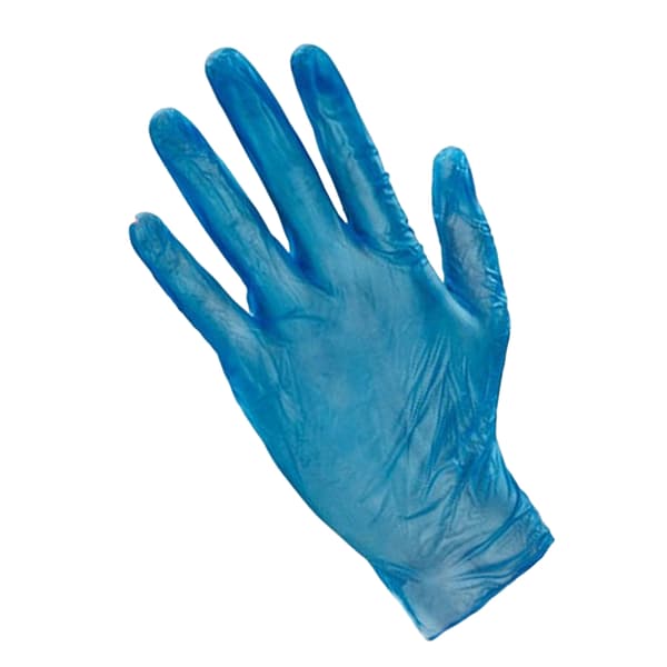 Engångsvinylhandske puderfri klarblå medium 100-pack One Colour One Size