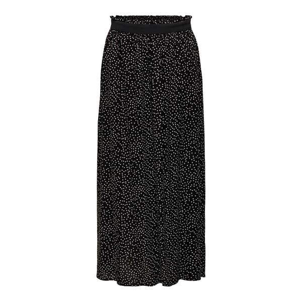 Only Dam/Dam Polka Dot A-linje Hög Midja Maxikjol 8 UK Black 8 UK