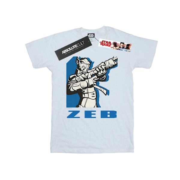 Star Wars Boys Rebels Zeb T-shirt 5-6 år Vit White 5-6 Years