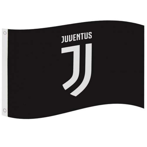 Juventus FC Core Crest Flag One Size Svart/Vit Black/White One Size
