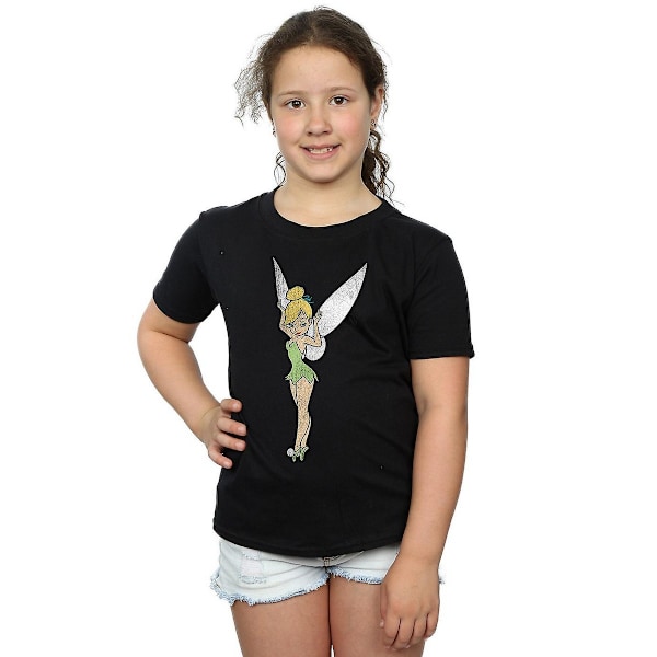 Tinkerbell Girls Classic Bomull T-shirt 12-13 År Svart Black 12-13 Years