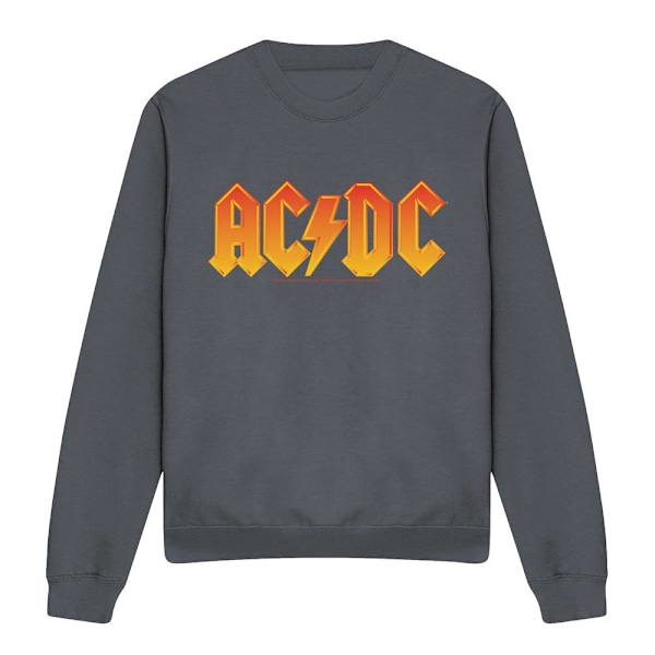 AC/DC Unisex Vuxen Logotyp Sweatshirt XL Kolgrå Charcoal XL
