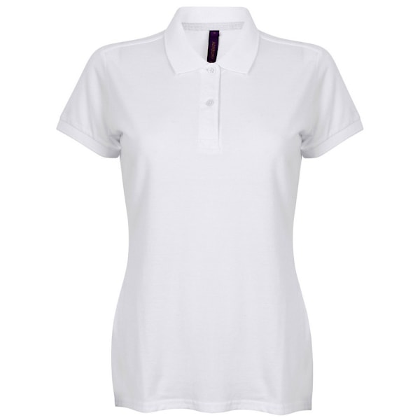 Henbury Dam/Damer Bomull Pique Modern Polotröja 16 UK Vit White 16 UK