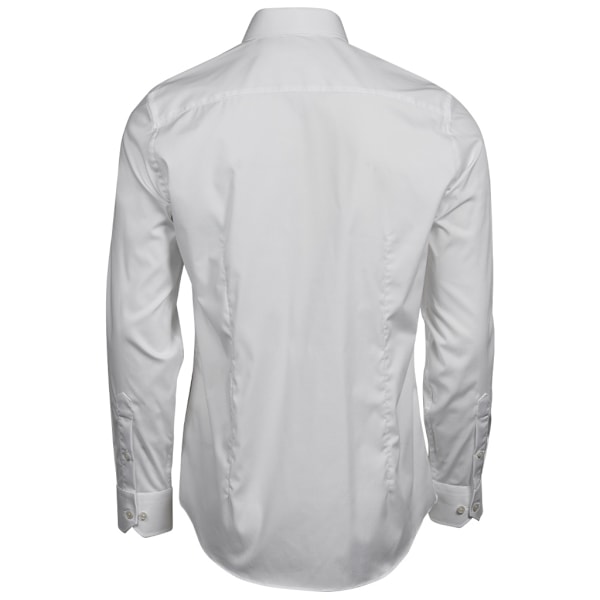 Tee Jays Herr Lyxig Stretch Långärmad Skjorta M Vit White M